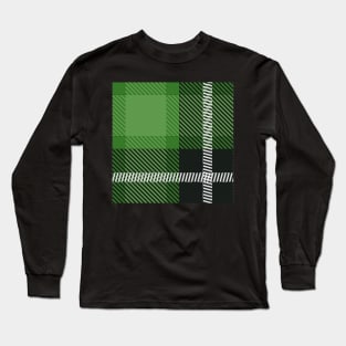 Dark Green Plaid Long Sleeve T-Shirt